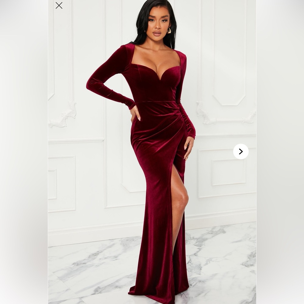 Burgundy dress